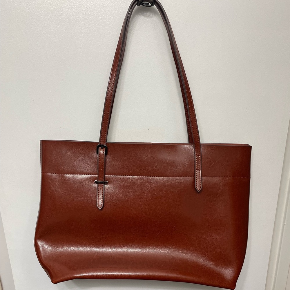 Kattee Brown Leather Tote